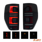 Smoked Full LED Tail Lights with Sequential Indicator for Ford Ranger PX T6 2011 - 2021 MK1 MK2 MK3 - Mars Performance